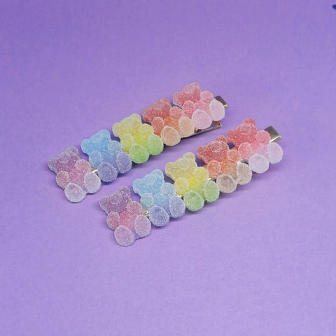 Gummy Bear Barrettes (Set of 2)